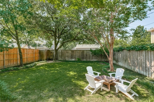 5022 W Hanover Ave, Dallas, TX 75209 - view of yard with an outdoor fire pit
