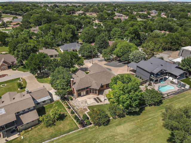 4223 Mojave Dr, Granbury, TX 76049 - aerial perspective of suburban area with a pool