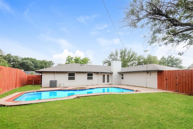 3343 Norcross Ln, Dallas, TX 75229 - view of swimming pool with a gate and central AC unit