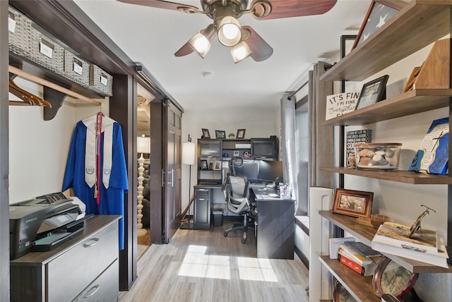 8700 Fm 920, Peaster, TX 76088 - office space with light wood-style flooring and a ceiling fan