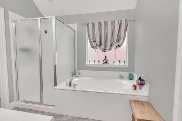6504 Bluebird Dr, Arlington, TX 76001 - bathroom featuring a stall shower and a garden tub