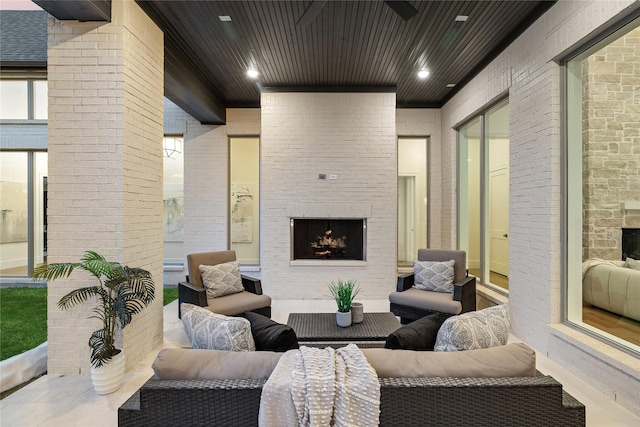 206 Laila Ct, Colleyville, TX 76034 - view of patio / terrace featuring an outdoor living space with a fireplace