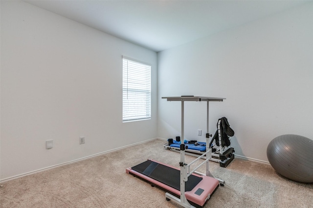 14069 Drover St, Pilot Point, TX 76258 - workout area featuring carpet floors and baseboards
