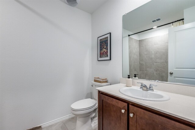 14069 Drover St, Pilot Point, TX 76258 - full bath with vanity, toilet, baseboards, and a shower