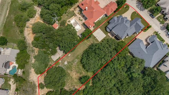2007 Hill Country Ct, Arlington, TX 76012 - aerial view of residential area featuring property boundaries highlighted