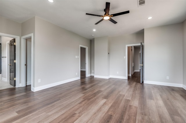 2007 Hill Country Ct, Arlington, TX 76012 - spare room with a ceiling fan, recessed lighting, wood finished floors, and baseboards
