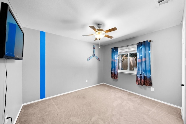741 Oak Dale Ave, Lake Dallas, TX 75065 - spare room with ceiling fan, carpet floors, and baseboards