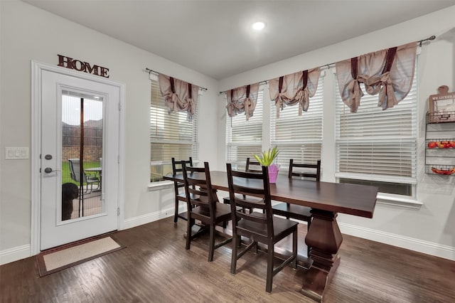3504 Kodiak Dr, Melissa, TX 75454 - dining area with baseboards, wood finished floors, and recessed lighting