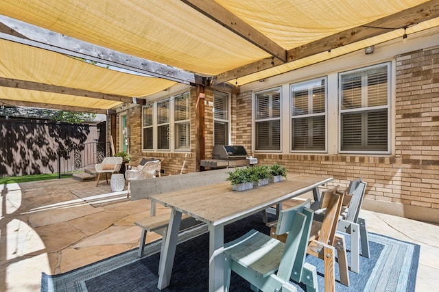 5510 Monticello Ave, Dallas, TX 75206 - view of patio with outdoor dining area and a grill