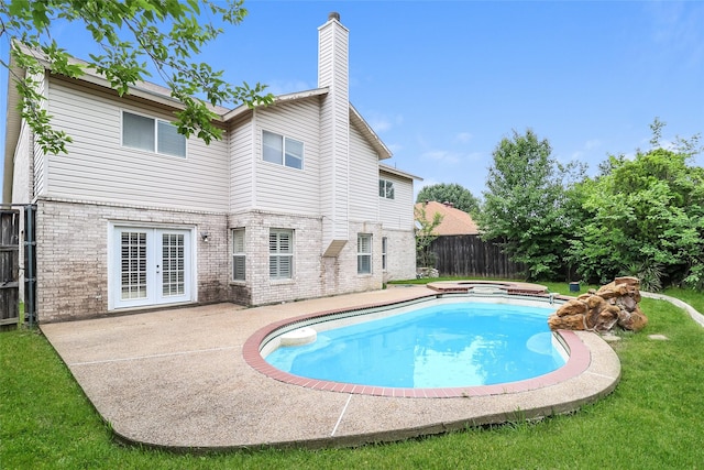 226 Miramar Dr, Arlington, TX 76002 - view of pool with french doors and a patio