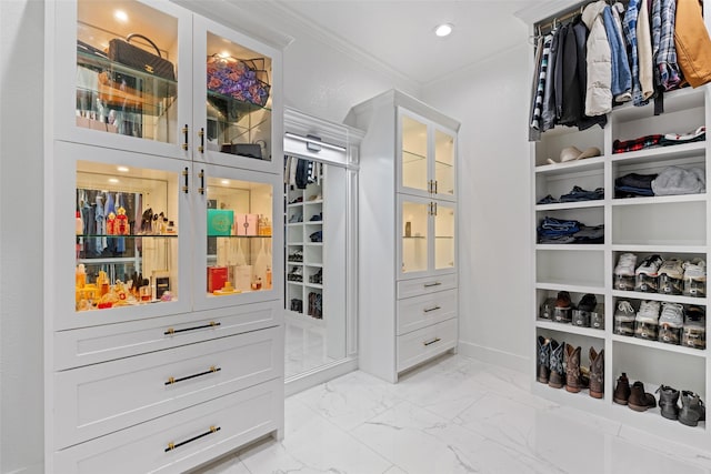 10901 Chriswood Dr, Crowley, TX 76036 - spacious closet featuring light marble finish floors
