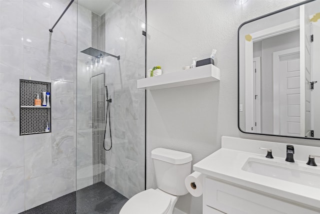 10901 Chriswood Dr, Crowley, TX 76036 - full bathroom featuring toilet, vanity, and walk in shower