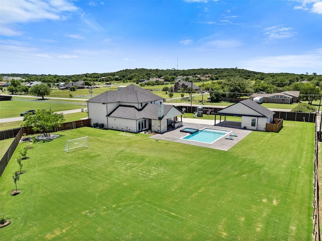 10901 Chriswood Dr, Crowley, TX 76036 - bird's eye view of a pool area