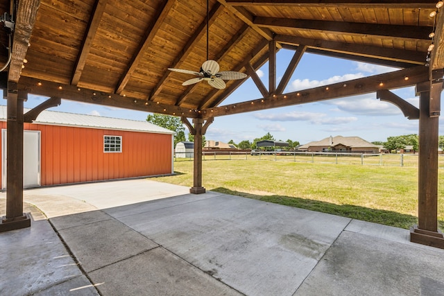 830 Cross Timbers Dr, Lowry Crossing, TX 75069 - view of patio featuring a ceiling fan