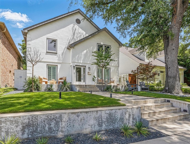4356 San Carlos St, University Park, TX 75205 - view of front of home featuring a front yard and brick siding