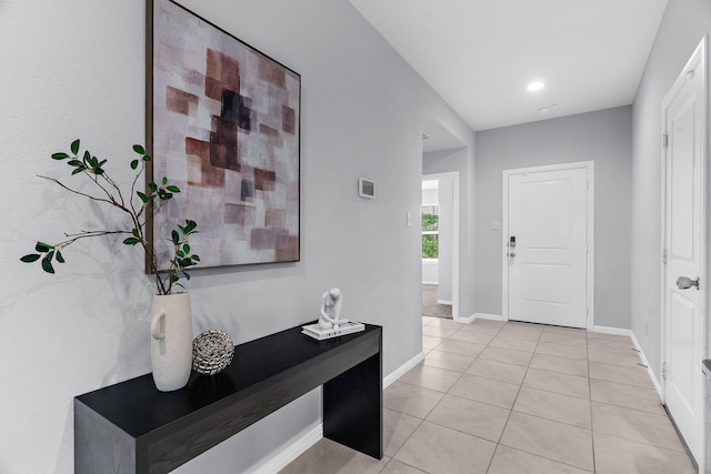 16316 Caledonia Ct, Justin, TX 76247 - entrance foyer with light tile patterned floors and baseboards