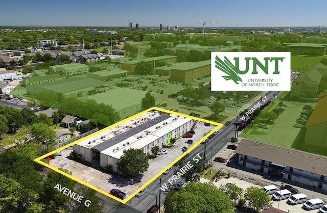 2320 W Prairie St, Denton, TX 76201 - view of property location featuring property boundaries highlighted