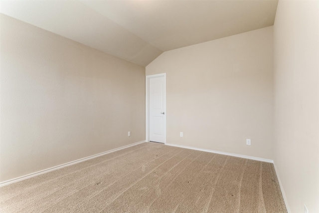 5212 Sugarcane Ln, Fort Worth, TX 76179 - spare room with lofted ceiling, carpet flooring, and baseboards