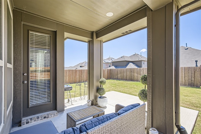 3906 Chesapeake Ln, Crandall, TX 75114 - sunroom with outdoor lounge area