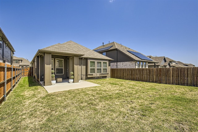 3906 Chesapeake Ln, Crandall, TX 75114 - back of property with a patio area and roof with shingles
