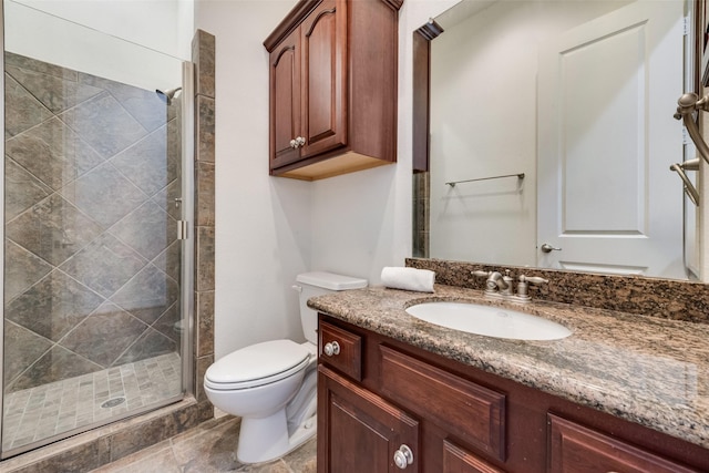 1400 Clarinet Ln, Plano, TX 75074 - full bathroom with vanity, toilet, and a shower stall
