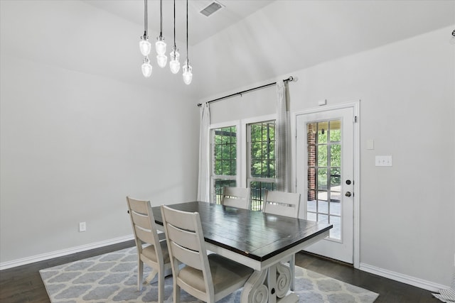 163 Las Colinas Trl, Cross Roads, TX 76227 - dining area featuring dark wood-type flooring and baseboards