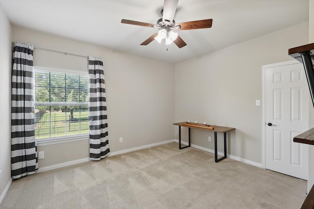 163 Las Colinas Trl, Cross Roads, TX 76227 - carpeted empty room with ceiling fan and baseboards