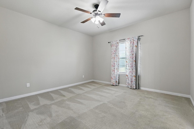 163 Las Colinas Trl, Cross Roads, TX 76227 - empty room featuring light carpet, ceiling fan, and baseboards