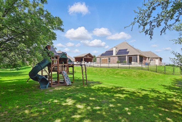 163 Las Colinas Trl, Cross Roads, TX 76227 - view of yard featuring a playground
