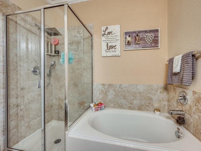 8924 Holliday Ln, Aubrey, TX 76227 - full bath featuring a bath and a shower stall