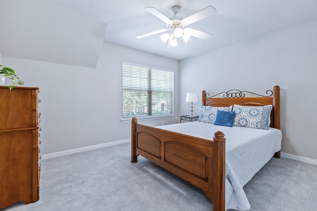 8905 Glen Garden Dr, Mckinney, TX 75072 - bedroom with light colored carpet, baseboards, and ceiling fan