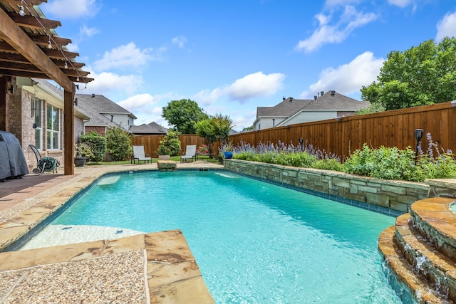 8905 Glen Garden Dr, Mckinney, TX 75072 - view of swimming pool featuring a fenced backyard and a patio