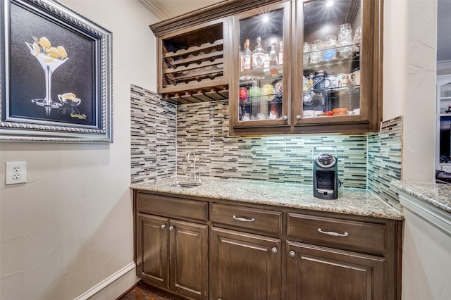 2458 W Creek Dr, Frisco, TX 75033 - bar area featuring a sink and tasteful backsplash