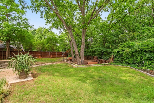 5308 Timber Park Dr, Flower Mound, TX 75028 - view of yard featuring a deck