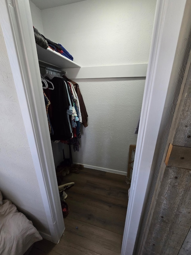 220 Bluebird Cir, Denton, TX 76209 - walk in closet with wood finished floors