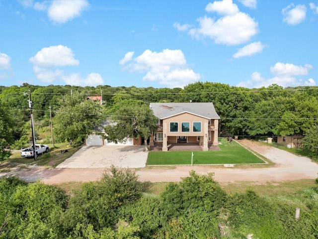 710 Crows Pt, Lake Bridgeport, TX 76426 - view from above of property featuring a heavily wooded area