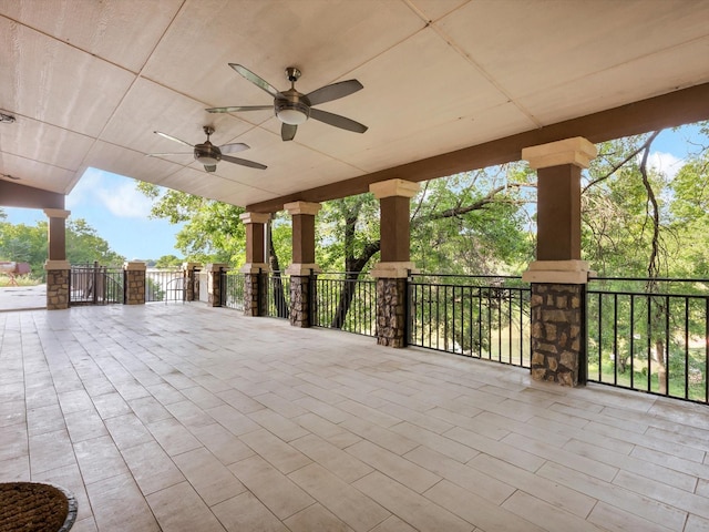 710 Crows Pt, Lake Bridgeport, TX 76426 - view of patio with ceiling fan