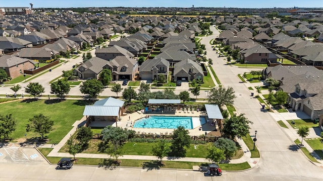 616 Forefront Ave, Celina, TX 75009 - aerial view of residential area with a pool