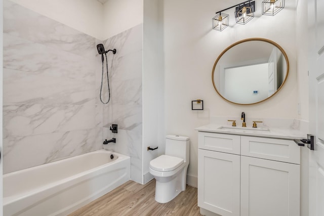 821 Hearthside Way, Mckinney, TX 75071 - full bath with bathtub / shower combination, vanity, toilet, and wood finished floors