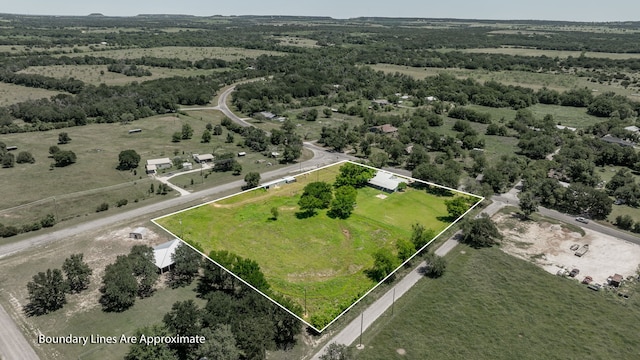 40248 Fm 2481, Hico, TX 76457 - aerial view of property and surrounding area with property boundaries highlighted