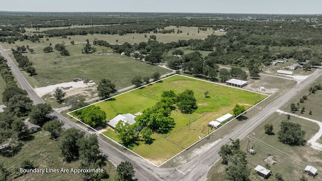 40248 Fm 2481, Hico, TX 76457 - aerial view of sparsely populated area featuring property parcel outlined