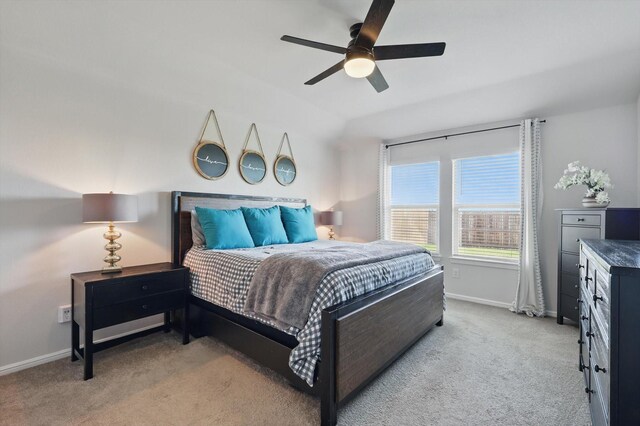 3800 Canyon Verde Ln, Denton, TX 76226 - bedroom with carpet flooring, baseboards, and a ceiling fan