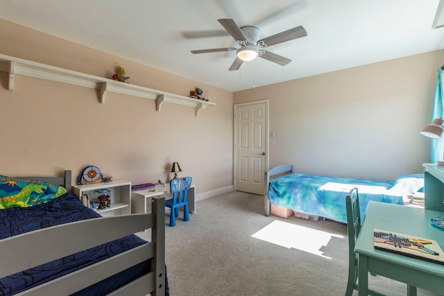 2111 Menton Pl, Carrollton, TX 75006 - carpeted bedroom featuring ceiling fan and baseboards