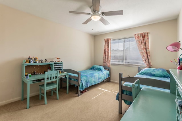 2111 Menton Pl, Carrollton, TX 75006 - carpeted bedroom featuring baseboards and ceiling fan