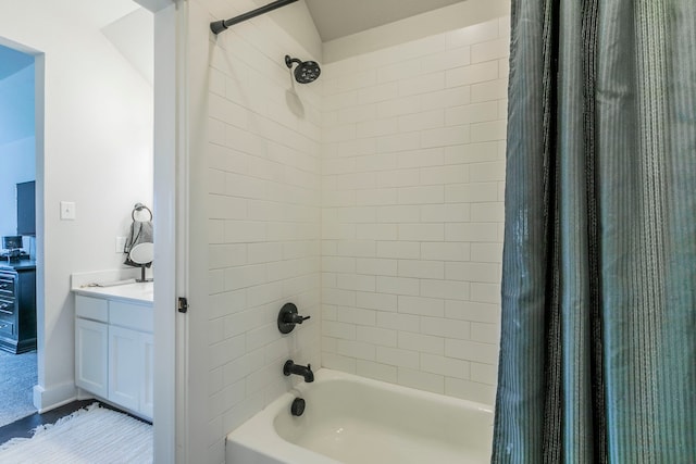 2104 Palafox Dr, Waco, TX 76655 - bathroom featuring shower / bath combo and vanity
