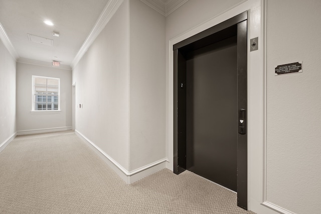 33 Main St Unit 220, Colleyville, TX 76034 - corridor with carpet floors, crown molding, and elevator