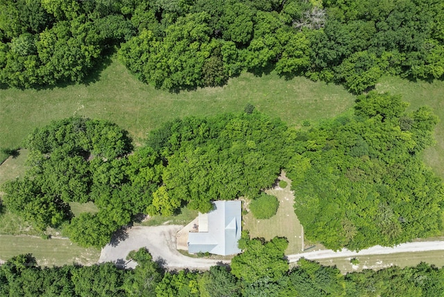 1000 Ballard Rd, Van Alstyne, TX 75495 - aerial view of property and surrounding area with a forest