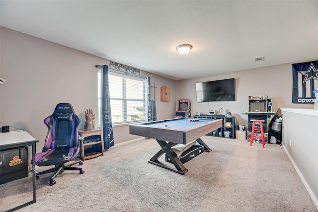 2211 Barrow St, Princeton, TX 75407 - rec room featuring pool table, carpet flooring, and baseboards