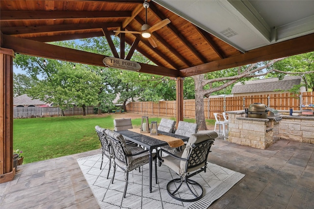 1137 Countryhill Dr, Keller, TX 76248 - view of patio / terrace featuring outdoor dining area, ceiling fan, and a gazebo