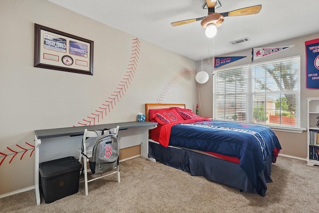 1500 Caymus Ct, Lewisville, TX 75067 - bedroom featuring carpet, baseboards, and ceiling fan